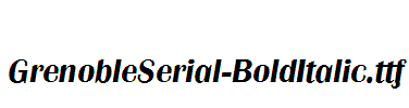 GrenobleSerial-BoldItalic