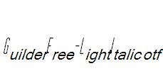 GuilderFree-LightItalic