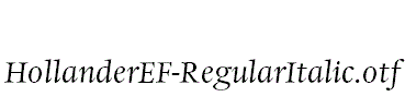 HollanderEF-RegularItalic