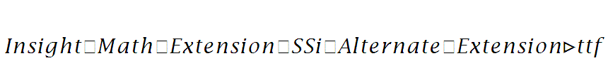 Insight-Math-Extension-SSi-Alternate-Extension