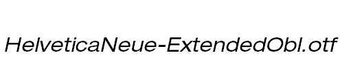 HelveticaNeue-ExtendedObl