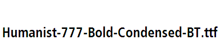 Humanist-777-Bold-Condensed-BT