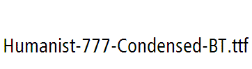 Humanist-777-Condensed-BT