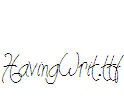 HavingWrit