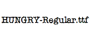 HUNGRY-Regular