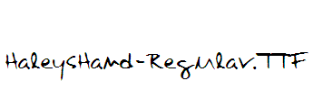 HaleysHand-Regular