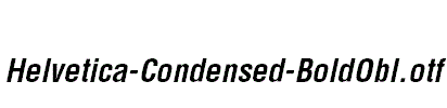 Helvetica-Condensed-BoldObl