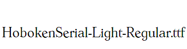 HobokenSerial-Light-Regular