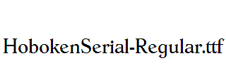 HobokenSerial-Regular