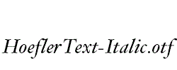 HoeflerText-Italic
