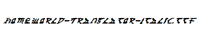 Homeworld-Translator-Italic