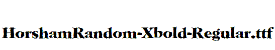 HorshamRandom-Xbold-Regular