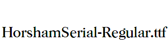 HorshamSerial-Regular