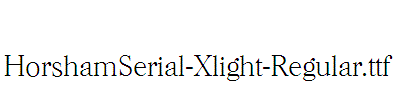 HorshamSerial-Xlight-Regular