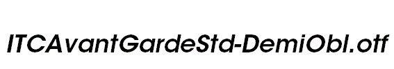 ITCAvantGardeStd-DemiObl