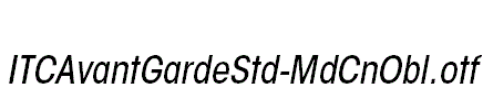 ITCAvantGardeStd-MdCnObl