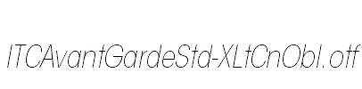 ITCAvantGardeStd-XLtCnObl