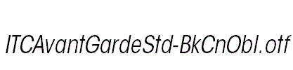 ITCAvantGardeStd-BkCnObl