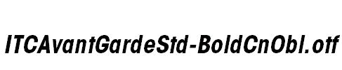 ITCAvantGardeStd-BoldCnObl