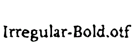 Irregular-Bold