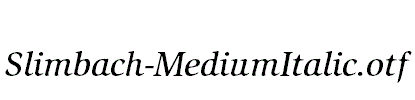 Slimbach-MediumItalic