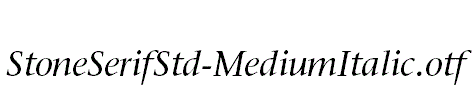 StoneSerifStd-MediumItalic