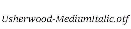 Usherwood-MediumItalic