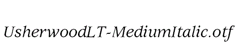 UsherwoodLT-MediumItalic