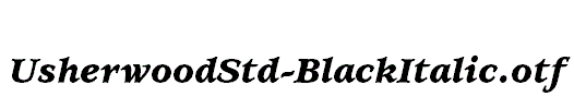 UsherwoodStd-BlackItalic