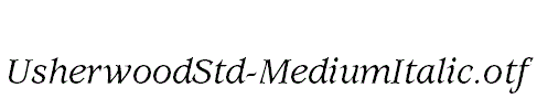 UsherwoodStd-MediumItalic