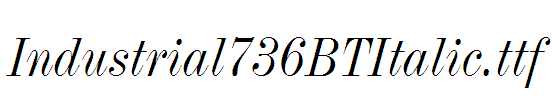 Industrial736BTItalic