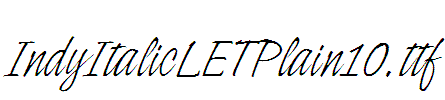 IndyItalicLETPlain10