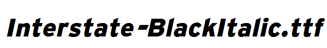 Interstate-BlackItalic