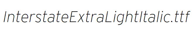InterstateExtraLightItalic