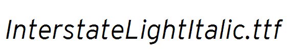 InterstateLightItalic