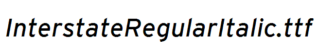 InterstateRegularItalic