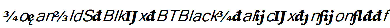 IowanOldStBlkExtBTBlackItalicExtension