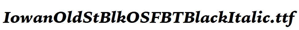 IowanOldStBlkOSFBTBlackItalic