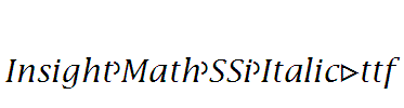 Insight-Math-SSi-Italic