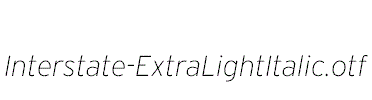 Interstate-ExtraLightItalic