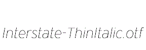 Interstate-ThinItalic