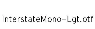 InterstateMono-Lgt