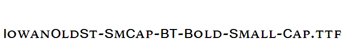 IowanOldSt-SmCap-BT-Bold-Small-Cap