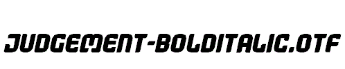 Judgement-BoldItalic