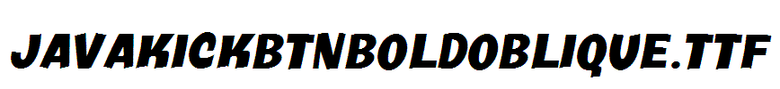 JavaKickBTNBoldOblique