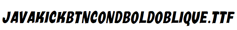 JavaKickBTNCondBoldOblique