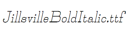 JillsvilleBoldItalic
