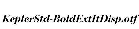 KeplerStd-BoldExtItDisp