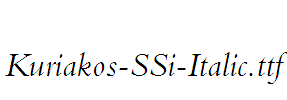 Kuriakos-SSi-Italic