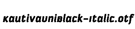 KautivaUniBlack-Italic